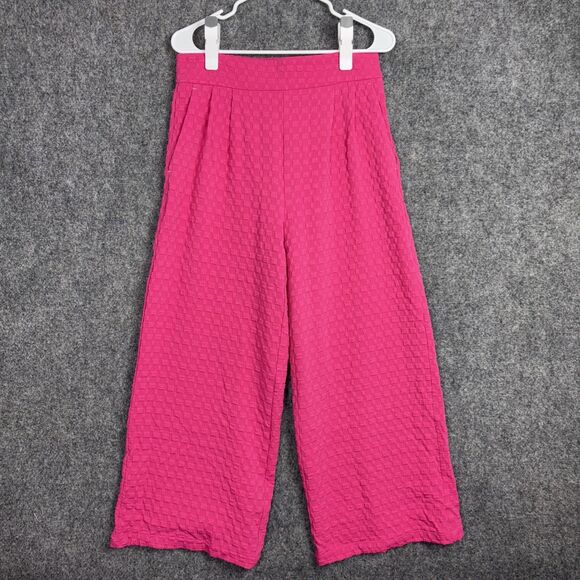 UMGEE Pants Womens Size S Pink Wide Leg Pull on Preppy colorful Knit Boho Hippie - Picture 1 of 10